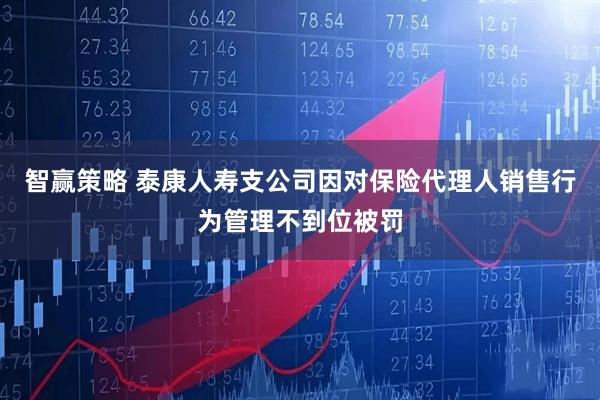 智赢策略 泰康人寿支公司因对保险代理人销售行为管理不到位被罚