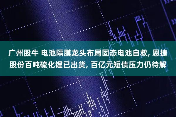广州股牛 电池隔膜龙头布局固态电池自救, 恩捷股份百吨硫化锂已出货, 百亿元短债压力仍待解