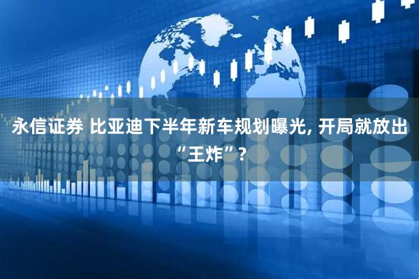 永信证券 比亚迪下半年新车规划曝光, 开局就放出“王炸”?